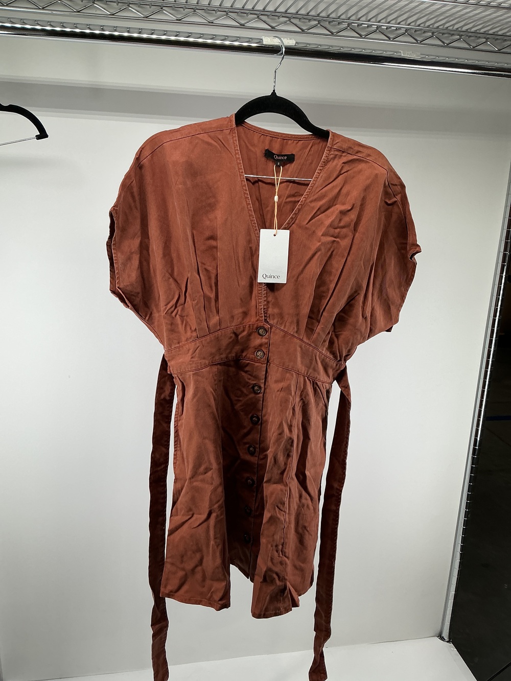 Vintage Wash Tencel Button Front Dress